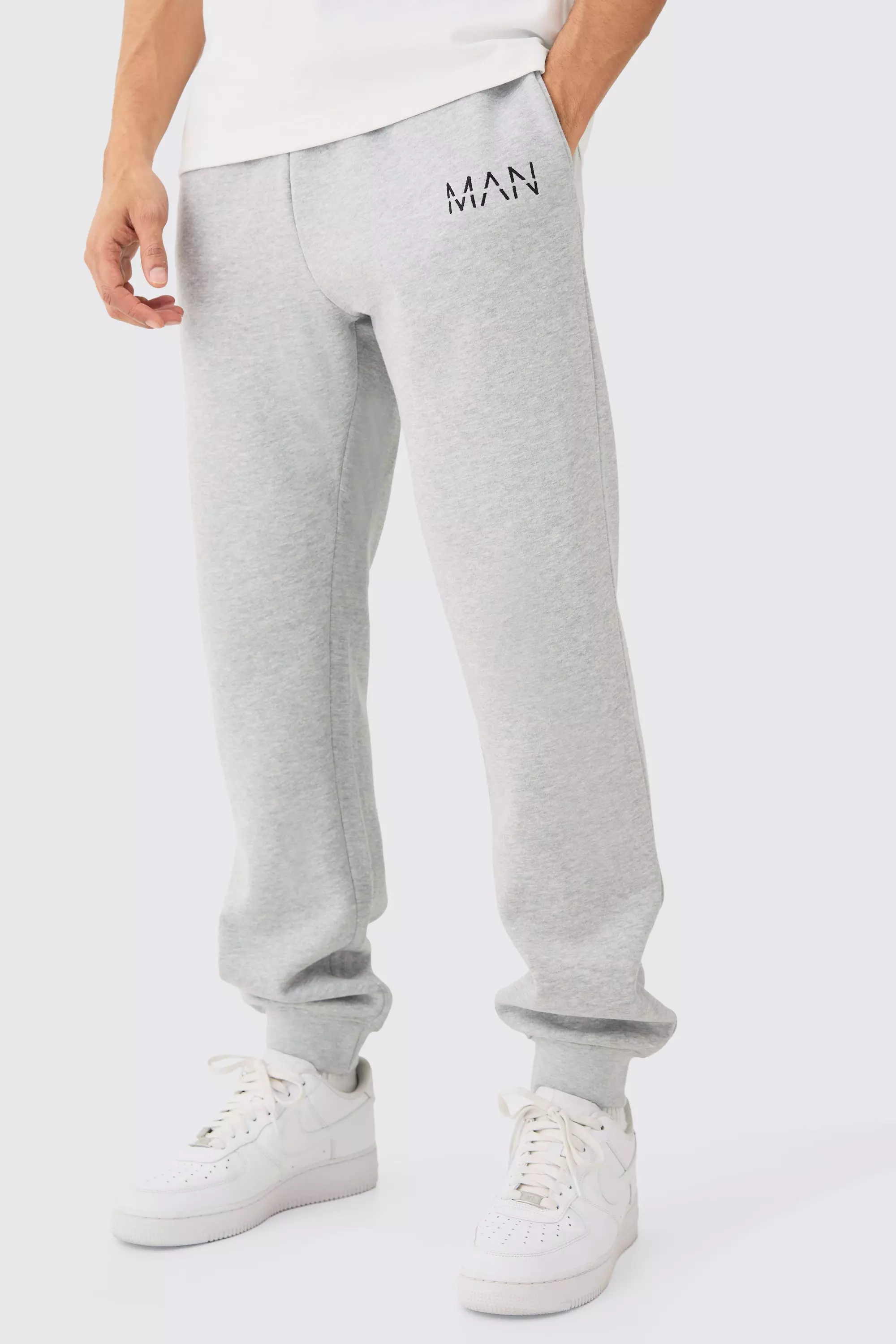 Boohooman grey joggers sale